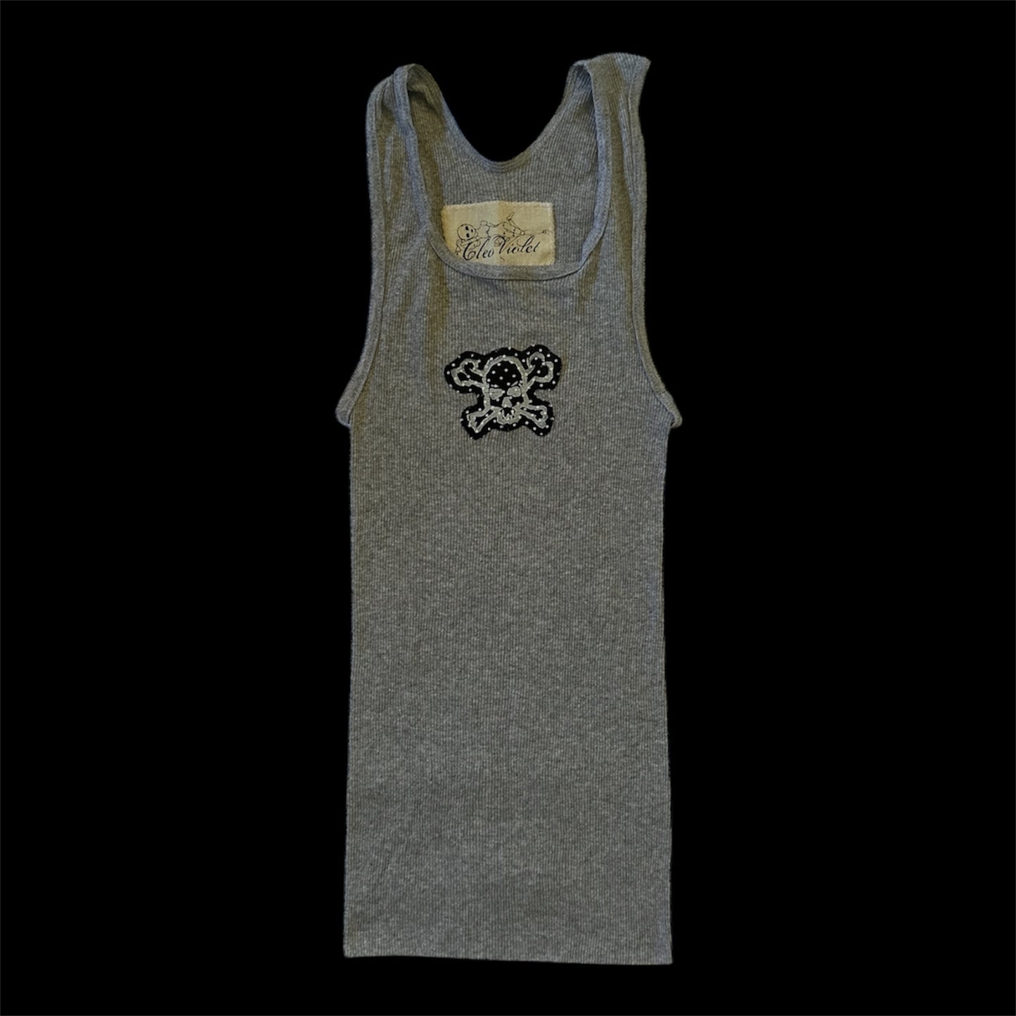 polka dot skull tank
