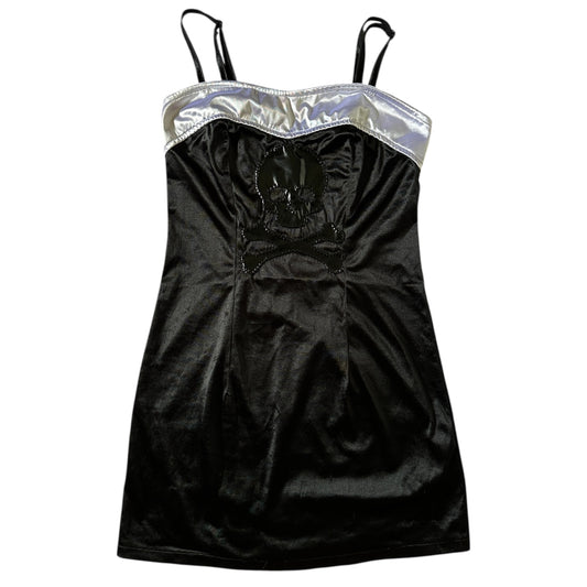 1/1 pvc skull mini dress