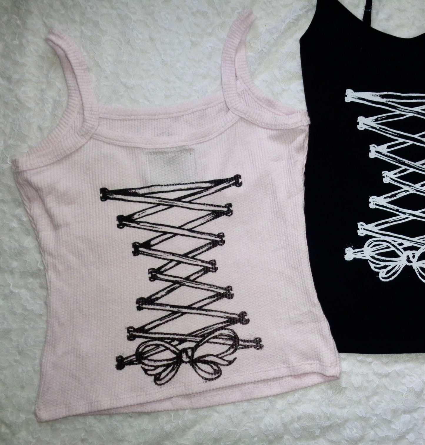 baby pink bound by pain tank (M)