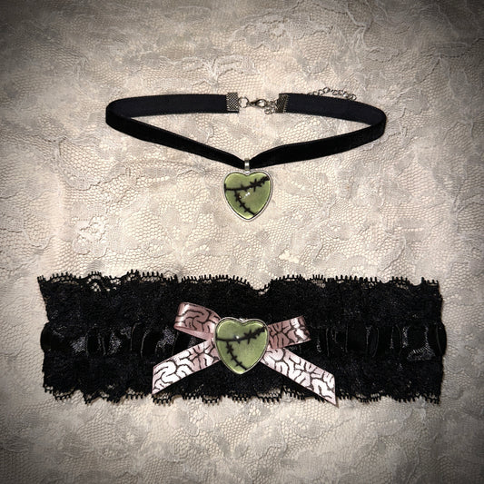 zombie garter + choker set