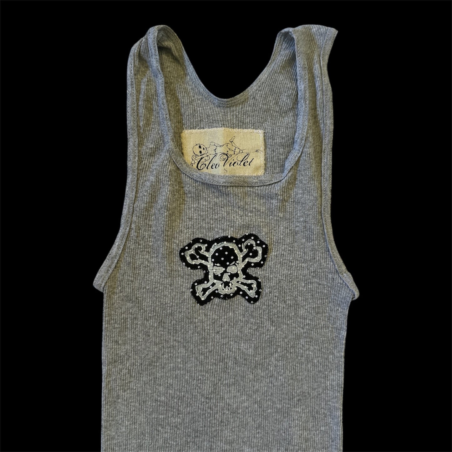 polka dot skull tank