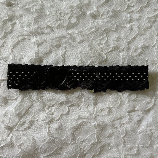 polka dot button choker