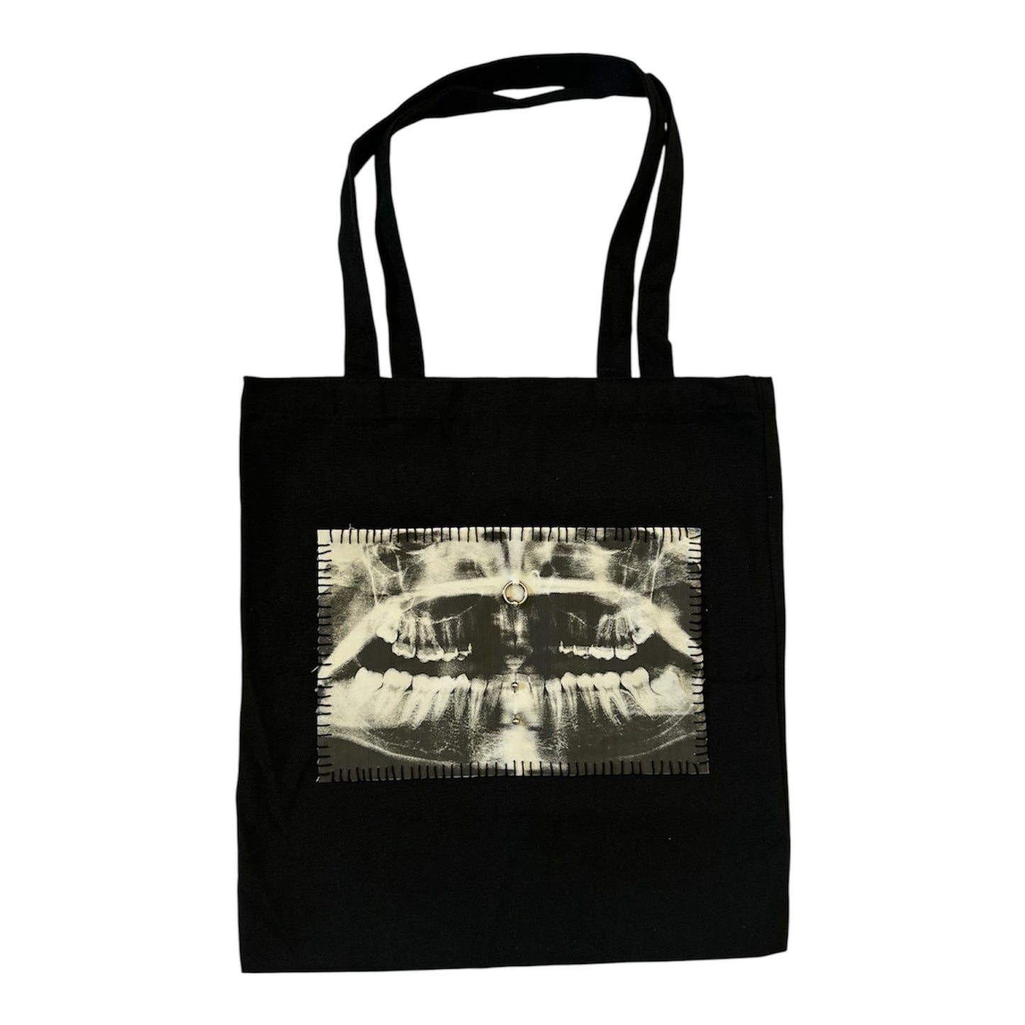 teeth x-ray tote bag