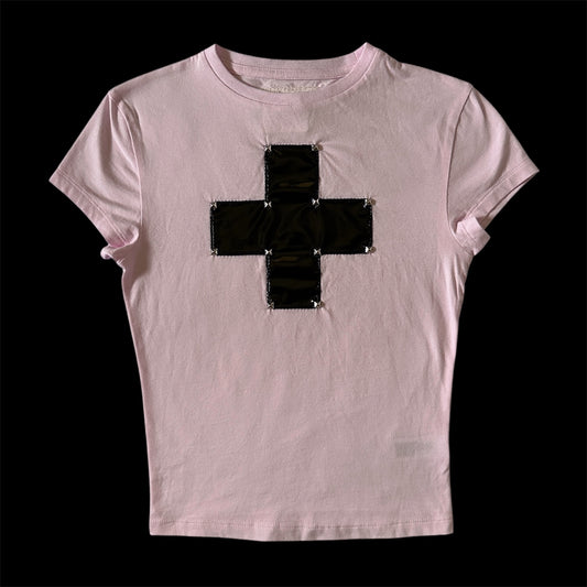 malpractice baby tee - pink